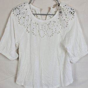 NWT LOFT white blouse